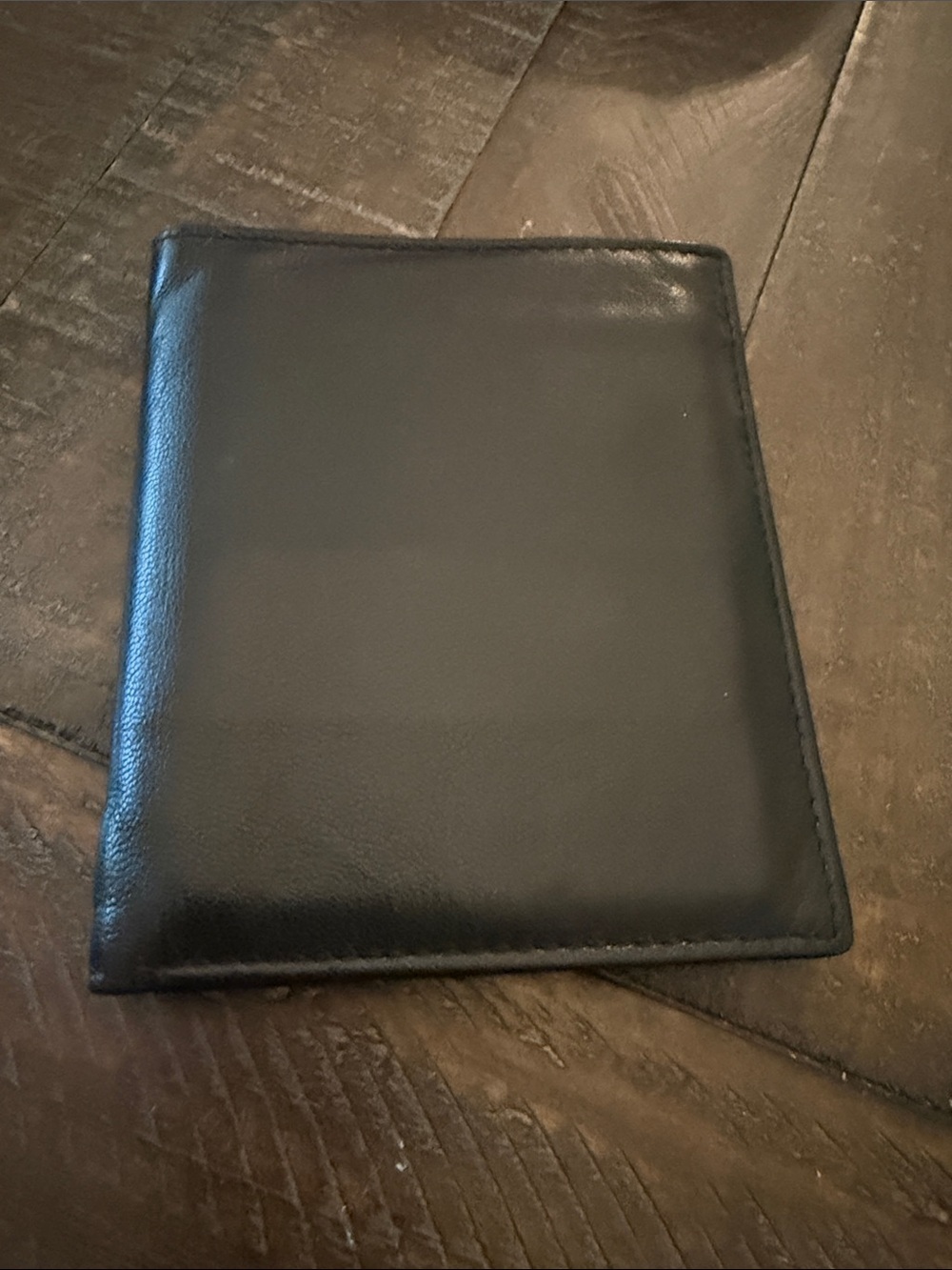 Classic Black Leather Bi-Fold Wallet for Men